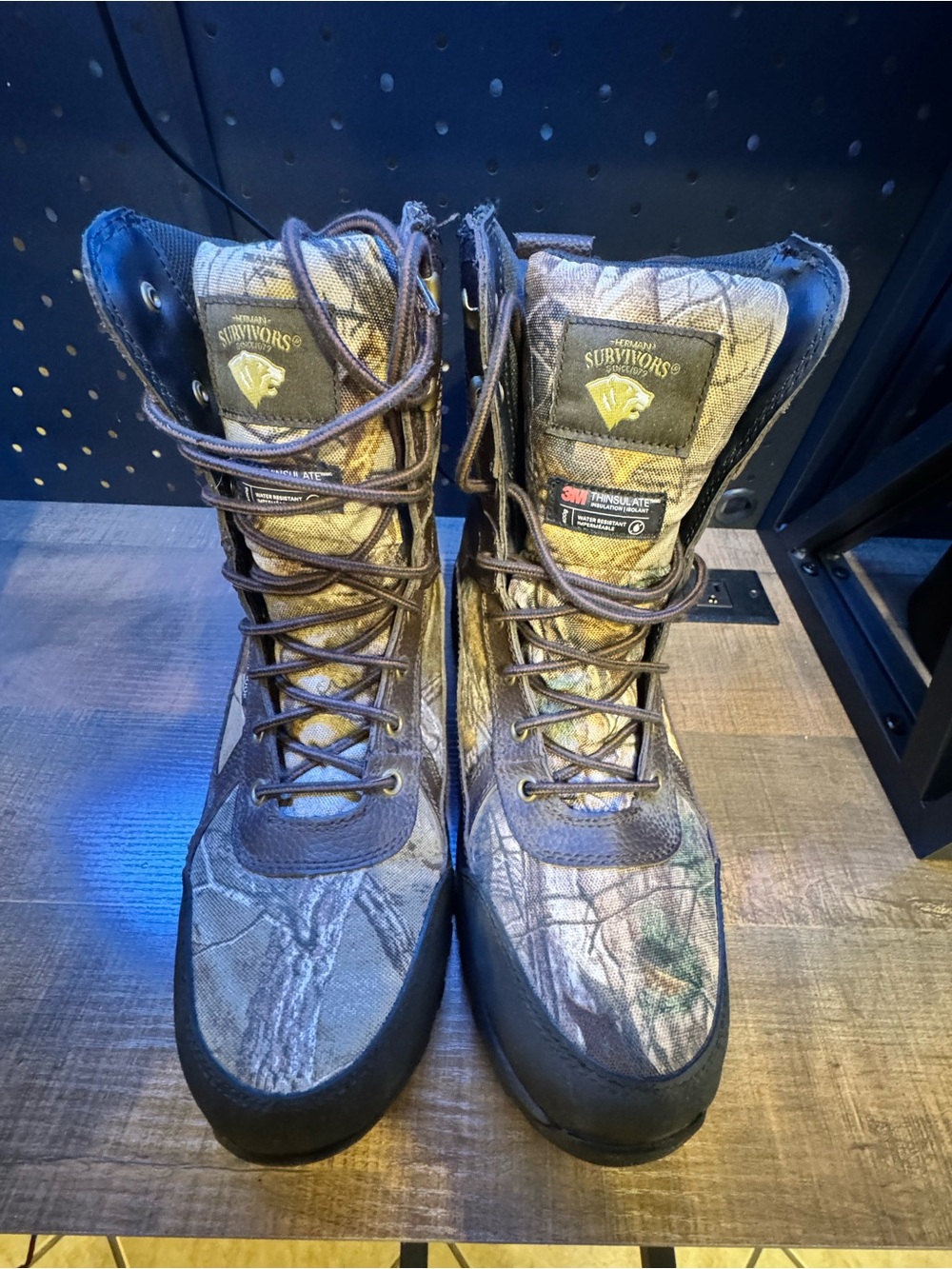 Herman Survivors 10.5M Camo Hunting Boots Leather Waterproof 400g Thinsulate